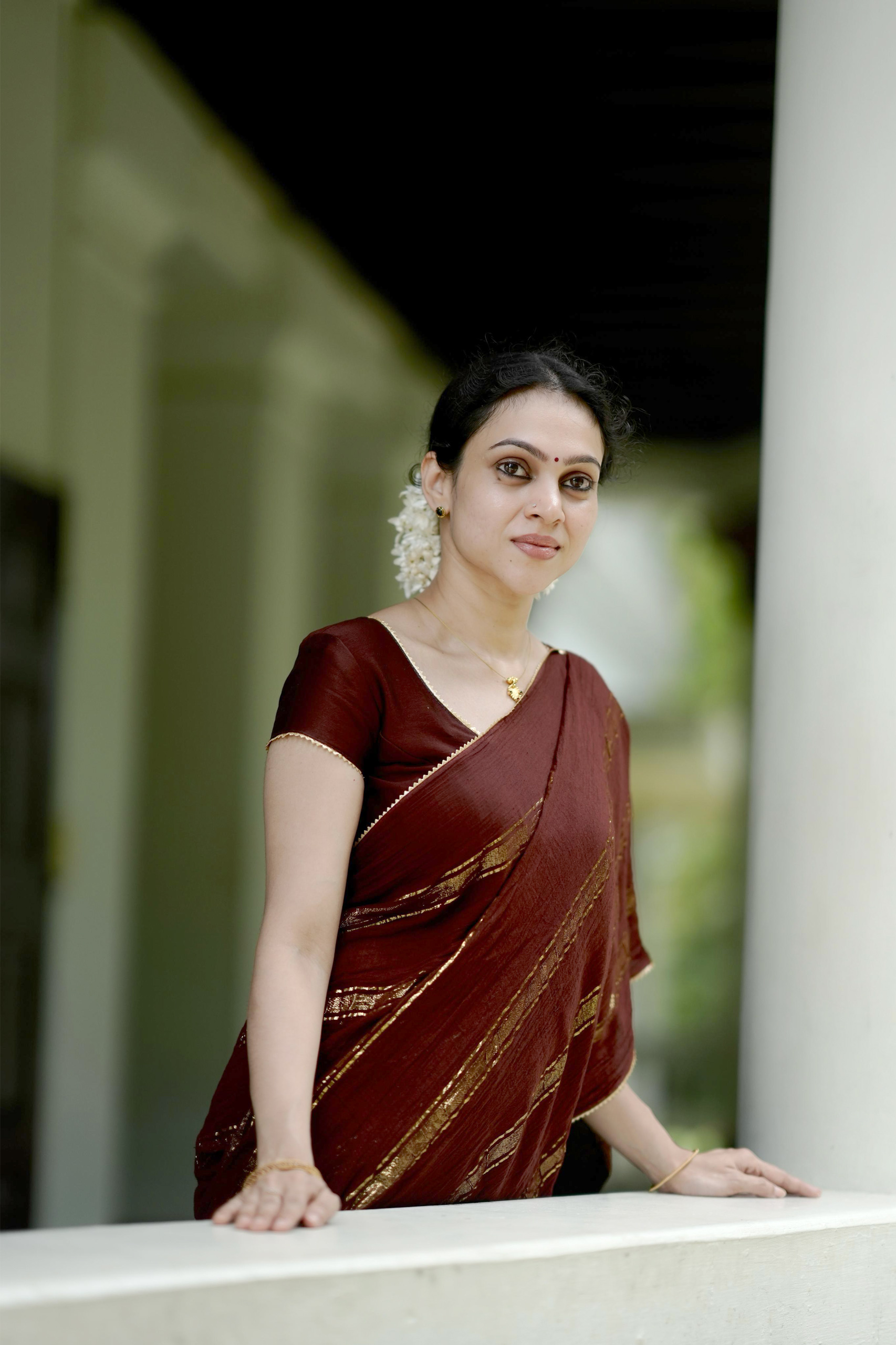Mul Cotton Brown Saree