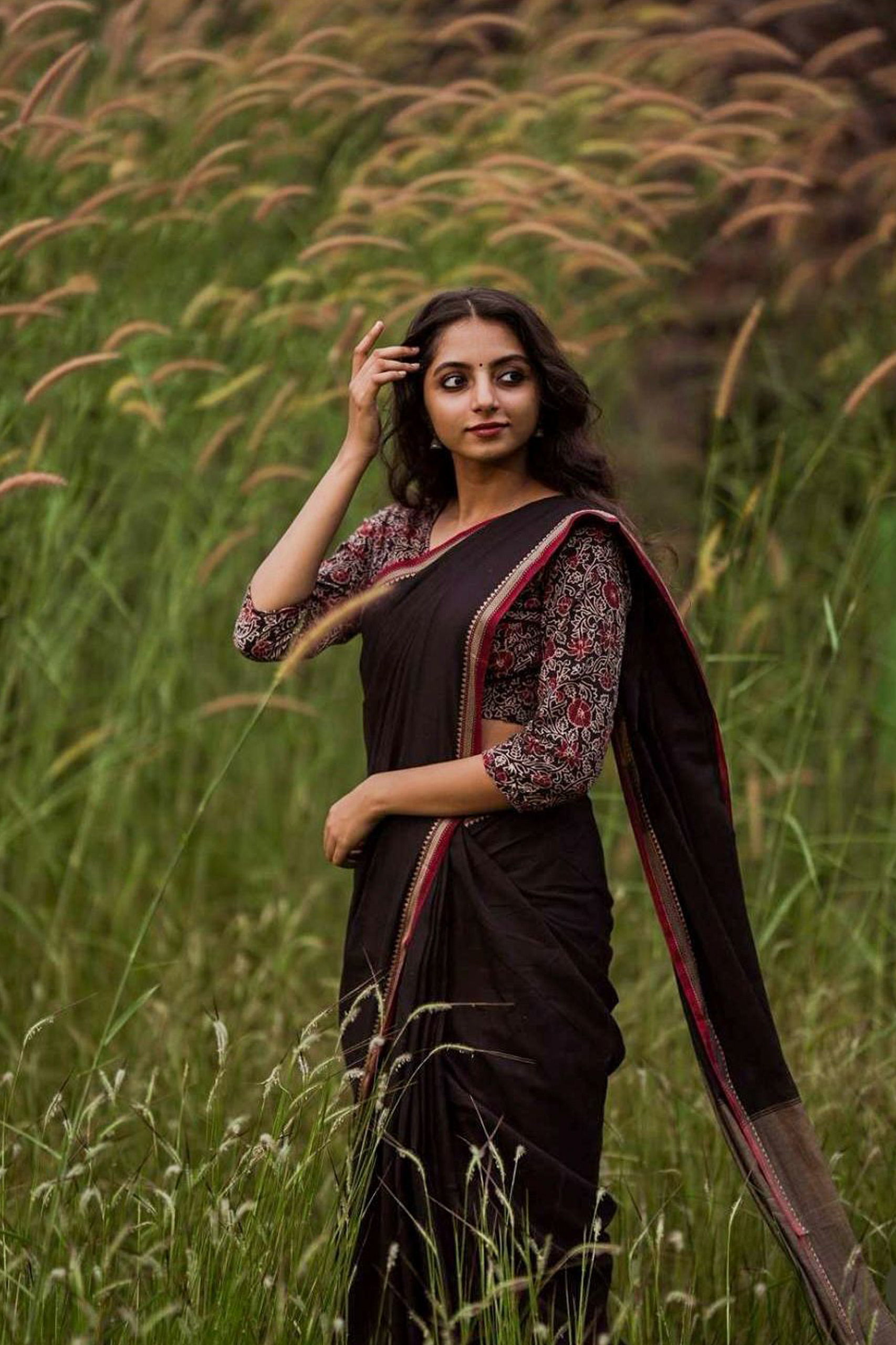 Narayanpet Black Saree